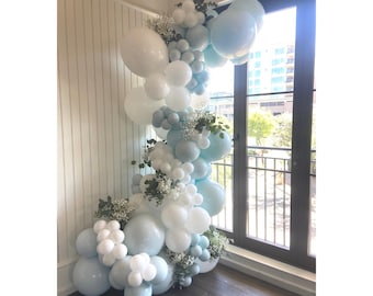 Cloud 9. Cloud Nine. Bridal Shower. Baby Shower. Balloons. DIY Balloon Kit. Balloon Garland. Organic Balloon Garland. Balloon Arch.