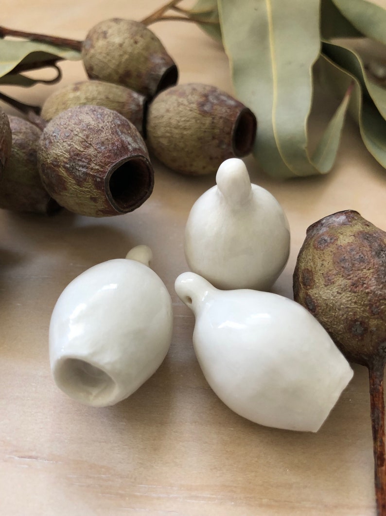 Gum Nut Ceramic Decoration Handmade Gift Australian Bush Charm