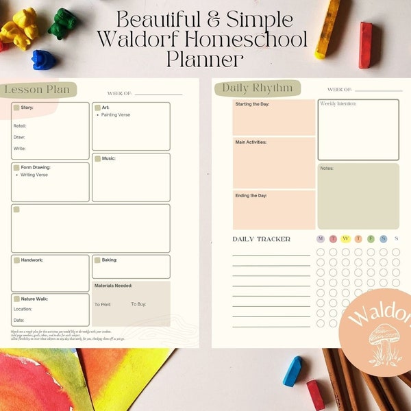 Uncomplicated Waldorf Homeschool Weekly Planner