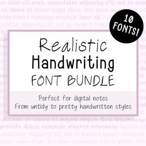10 FONTS! Handwriting Font Bundle Vol. 1, Font Bundle for Cricut, handwritten fonts, sans fonts, cute font bundle, girly, procreate fonts