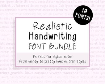 10 FONTS! Handwriting Font Bundle Vol. 1, Font Bundle for Cricut, handwritten fonts, sans fonts, cute font bundle, girly, procreate fonts