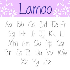 Lamoo Font - Handmade,Handwriting,Easy to read,Readable,Note,Neat Font