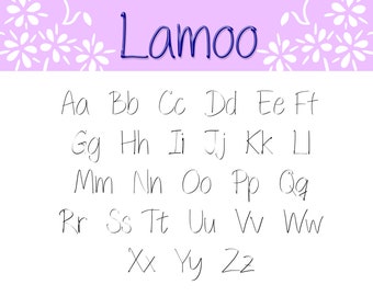 Lamoo Font - Handmade,Handwriting,Easy to read,Readable,Note,Neat Font