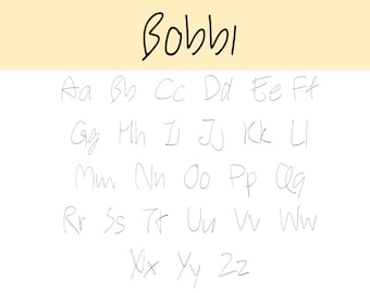 Bobbi Font - Handmade,Bad Handwriting,Rush,Doctor,Note Font