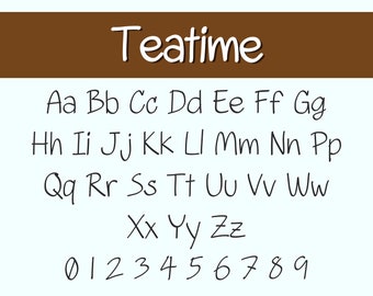 Teatime Font - Handmade,Handwriting,Readable,Note,Neat Font