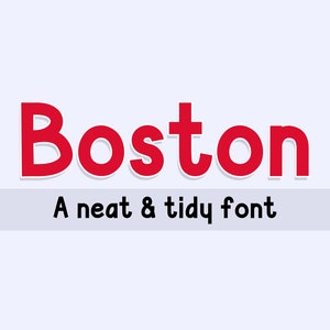 Boston Font - Handwritten Font, Neat Font, Tidy Font, Cricut Fonts, Cute Font, Procreate Fonts, Fonts for Cricut, Bold Font, Block Font