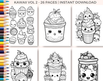 Kawaii Coloring Pages Printable PDF - Coloringfolder.com
