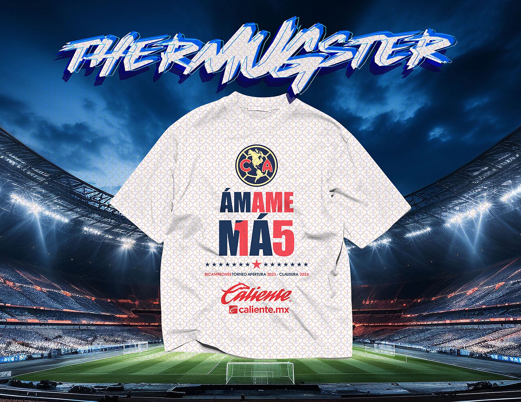 2 Designs America Bicampeón LigaMx 2024 football soccer Mexico Liga editable in Vectors PDF EPS SVG Cameo 3studio.