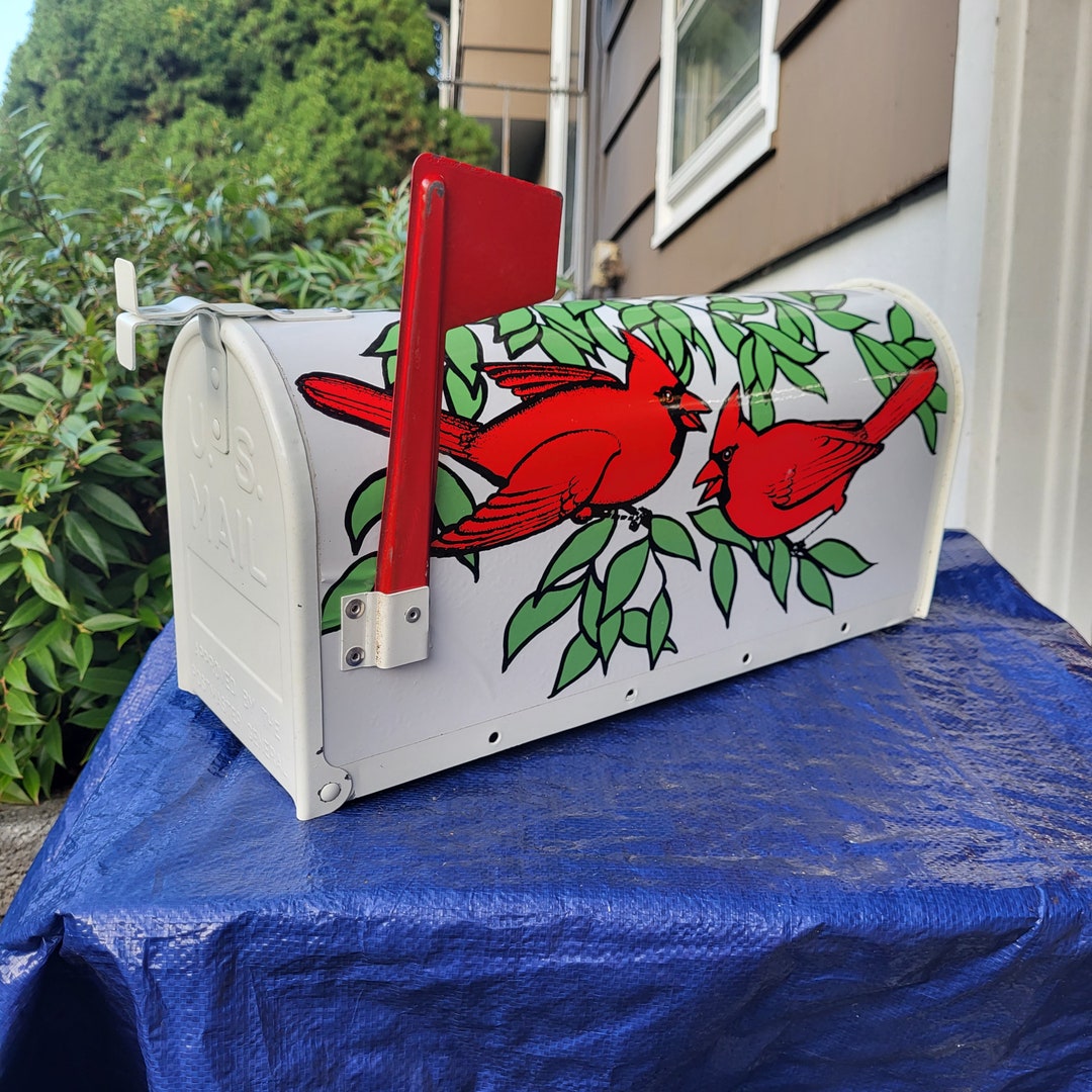 Vintage Usps Mail Box Official Christmas Cardinal Etsy