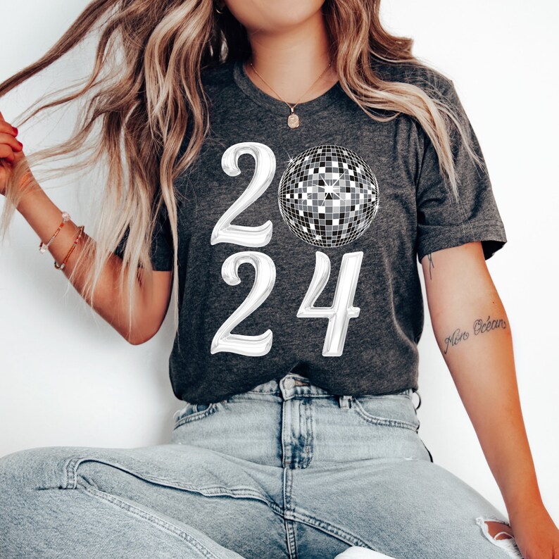 New Years Eve Shirt 2024 Retro Disco Ball Tee Group New Etsy