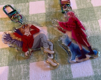 Grian And Pearl HermitCraft Lifeseries keychains