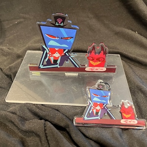 Hazbin Hotel Cursed Cat Alastor Meme Keychain And Acrylic Standee