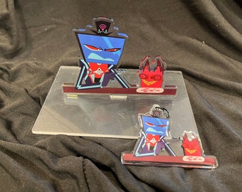 Hazbin Hotel Cursed Cat Alastor Meme Keychain And Acrylic Standee