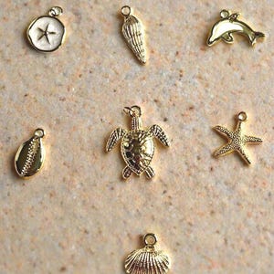 jewelry supplies gold beach jewelry starfish charm for necklace gold beach charm pack