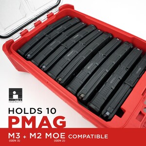 Storage Insert for Milwaukee PACKOUT | Holds 10 PMAG M2 MOE (Gen 2) + M3 (Gen 3) (.223 | 5.56)