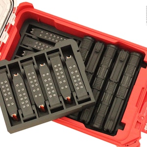 Storage Insert for Milwaukee PACKOUT | Holds 12 Glock Magazines and 5 PMAG Magazines (.223 | 5.56)