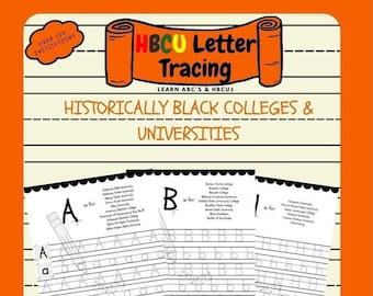 HBCU Letter Tracing