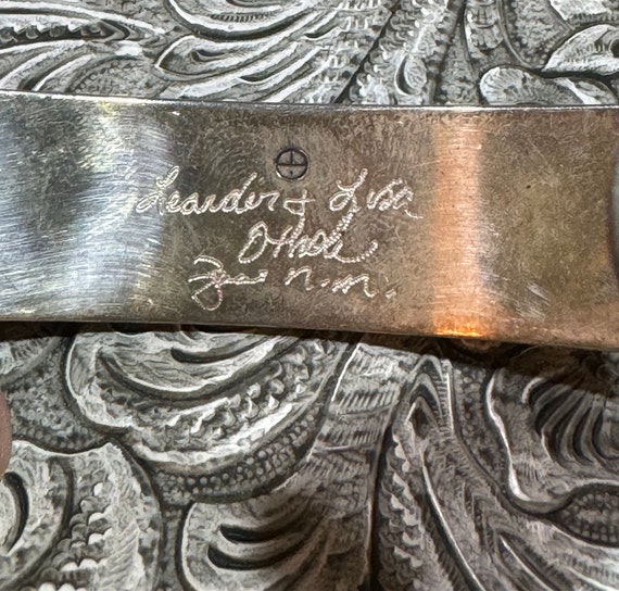 Vintage Zuni Inlay Cuff Bracelet: Turquoise, Cora… - image 9