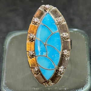 Turquoise Inlay Sterling Silver Ring