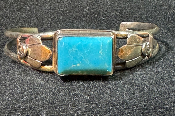 Turquoise Sterling Silver Secatero Cuff Bracelet