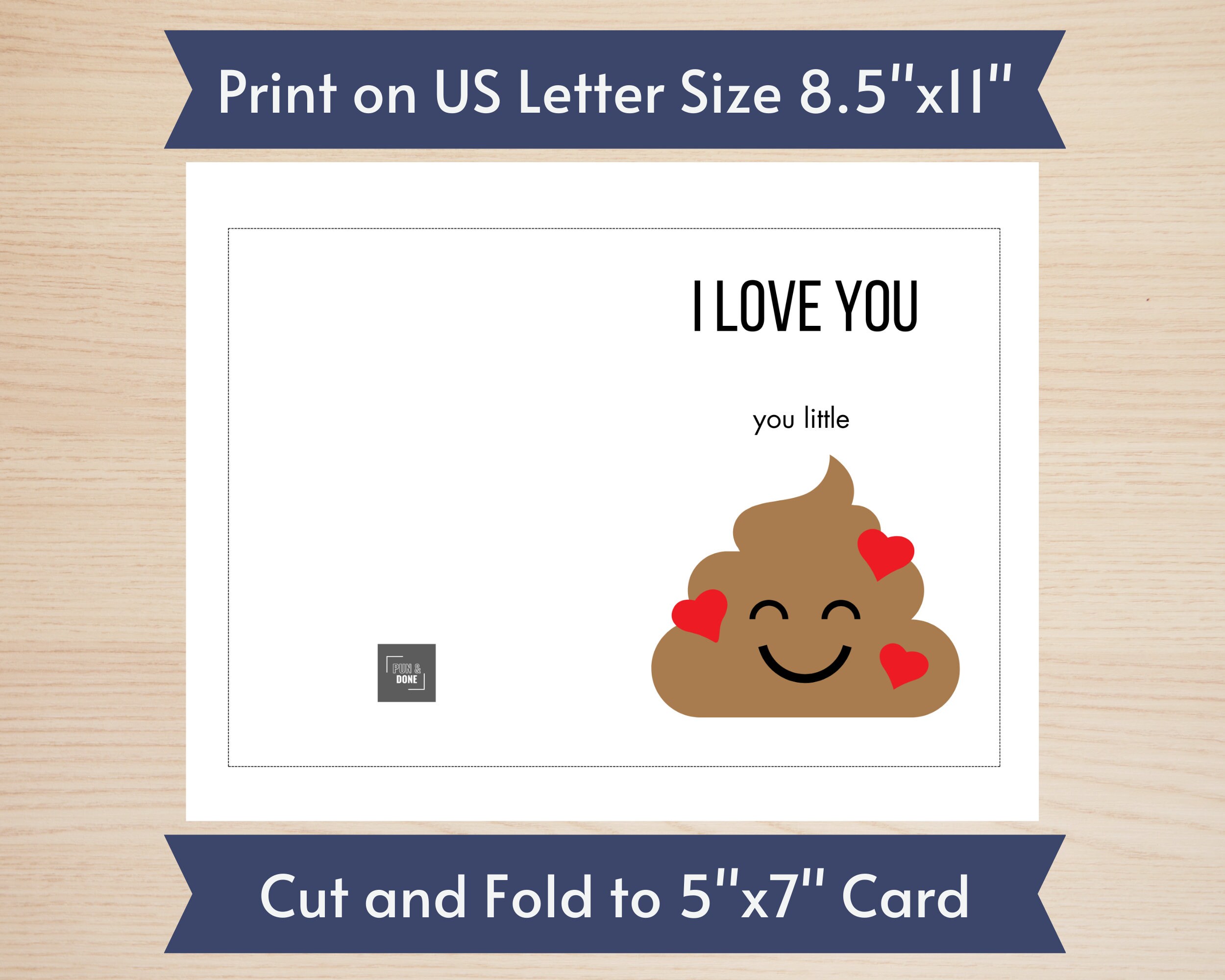 I Love You You Little Shit Poo Emoji Greeting Card