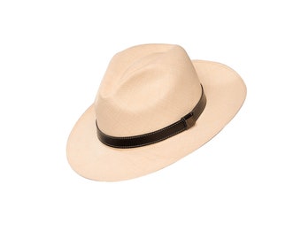 Men straw Hat and Women's Cap Hat Leather Belt Panama Handmade Panama Hat Strew Panama Hat Straw Hats
