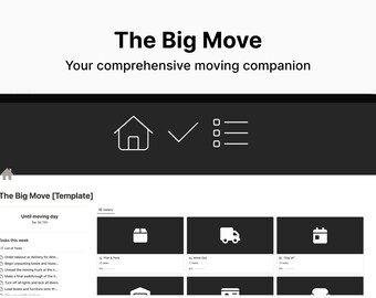 Moving Planner Template for Notion
