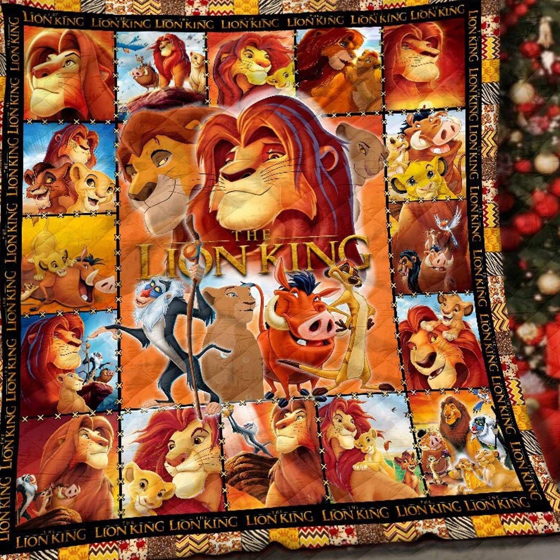 The Lion King Blanket Disney Simba Quilt Lion King Quilt Etsy