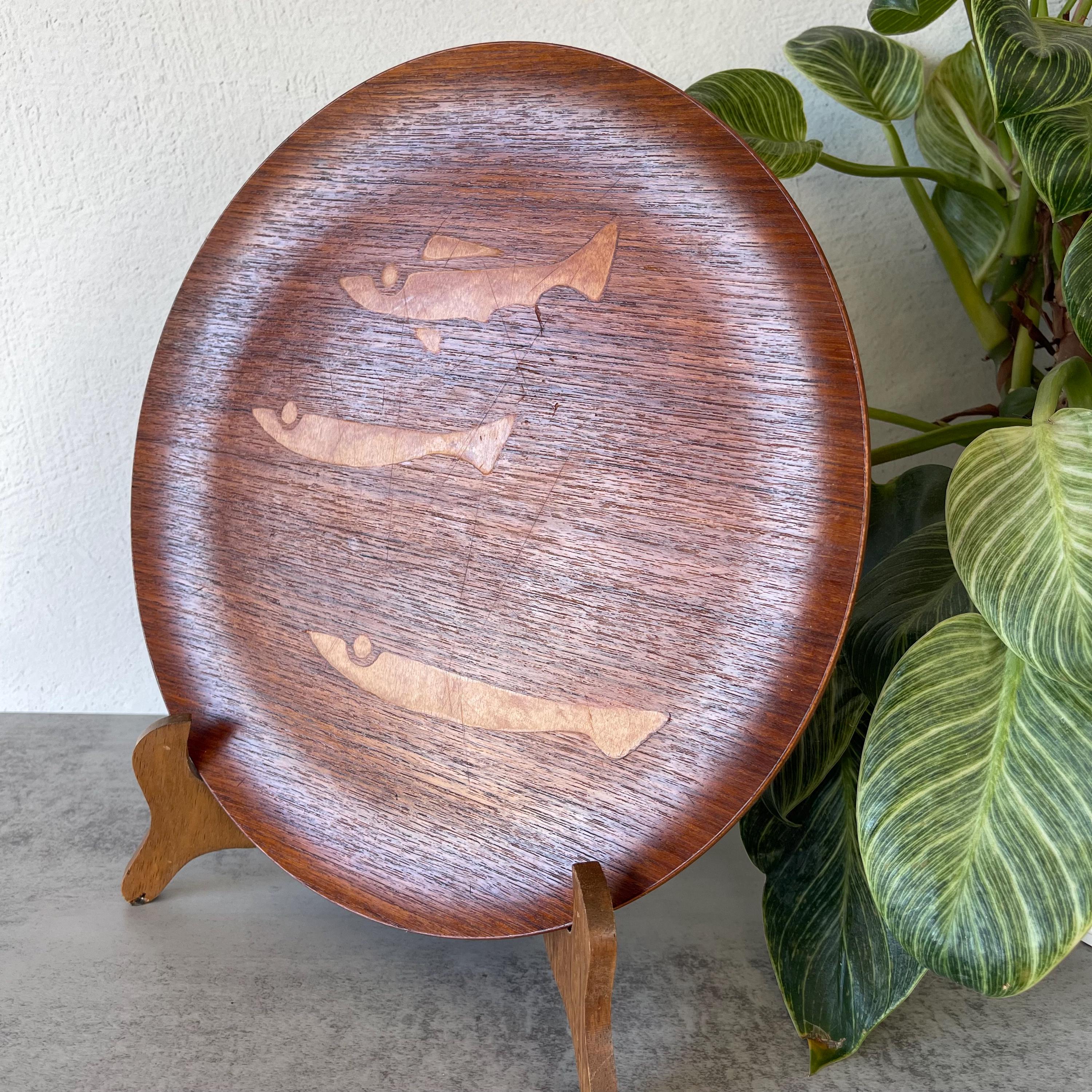 青峰重倫】プライウッド チークトレイ ヴィンテージ ミッドセンチュリー