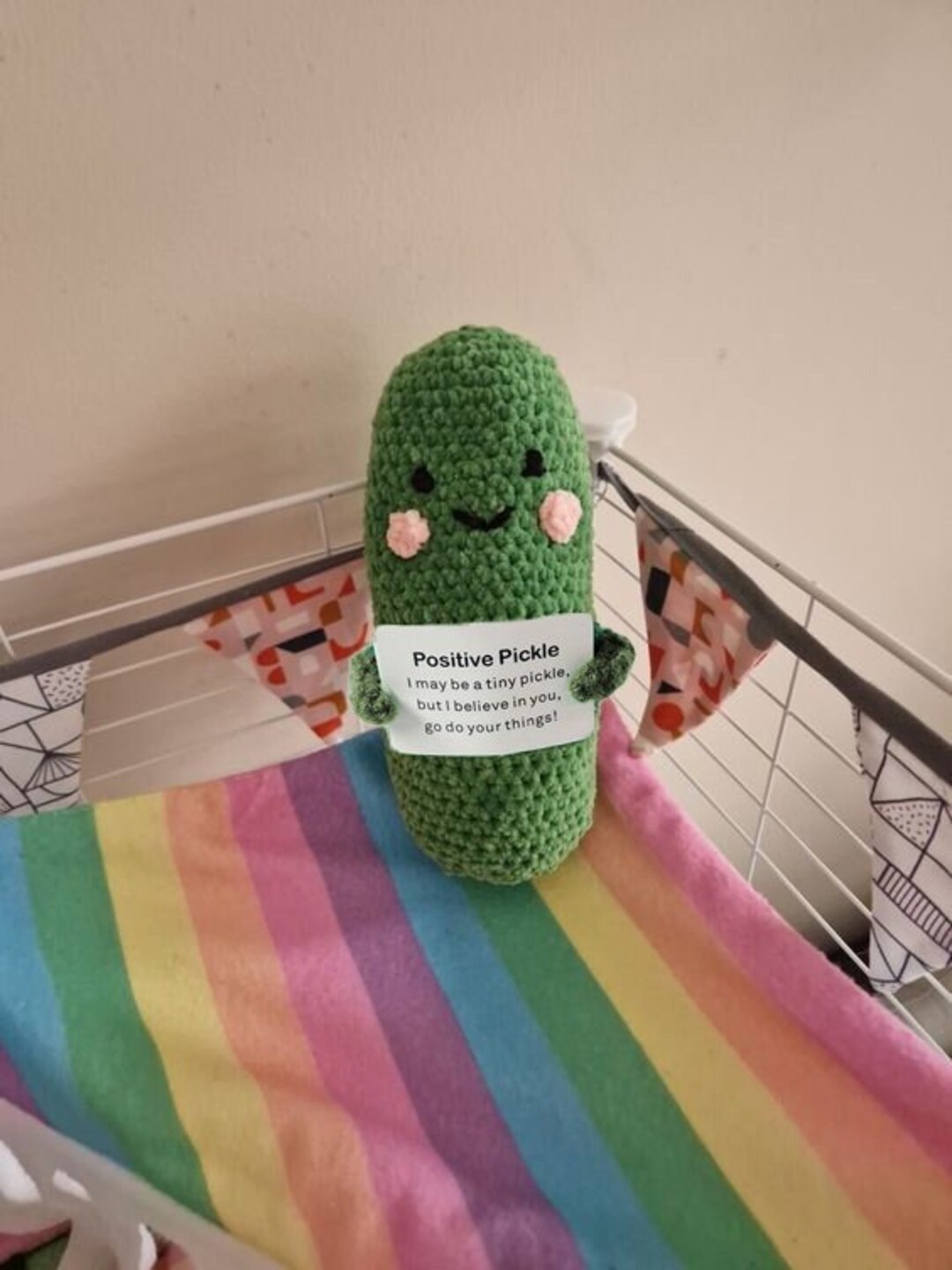 Amigurumi Pickle Ornament With Positive Quote Emotional - Etsy