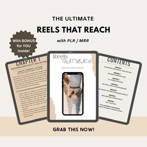 Done For You: Reels That Reach eBook/guide with Master Resell Rights (MRR) and Private Label Rights (PLR) l DFY digital product l plr ebook