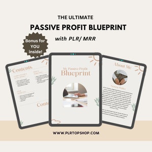 Done For You: Passive Profit Blueprint l PLR/MRR ebook l Private Label Rights l Master Resell Rights l Digital Marketing Guide l PLR ebook