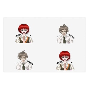 DRV2 Hope and Despair Mahiru Koizumi and Hajime Hinata Sticker Sheet