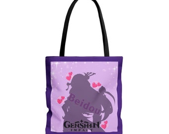 Genshin Impact Silhouette Beidou Waifu Tote Bag