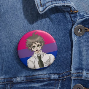 Hajime Hinata Danganronpa Pride Button