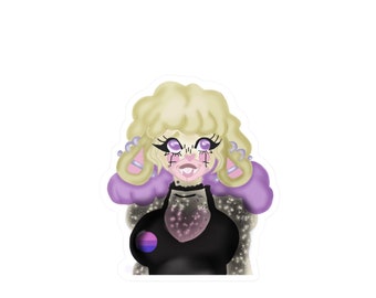 Vampire Bunny Girl Decal Sticker