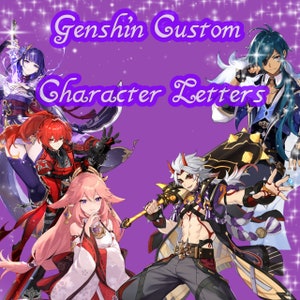 Cartas de personagens de conforto personalizadas do Genshin Impact; Para qualquer ocasião; Download digital