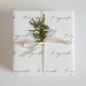 To My Wife Personalized Wrapping paper sheets