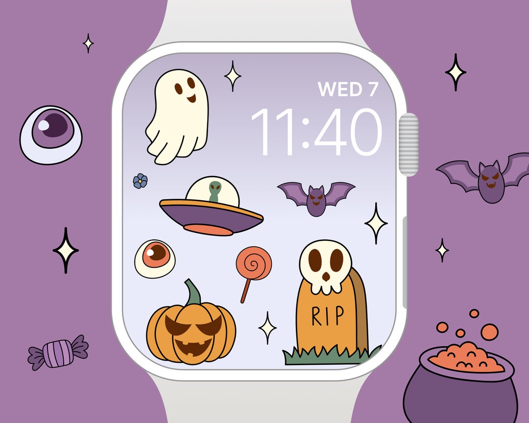 Halloween Watch Face Halloween Apple Watch Wallpaper Etsy