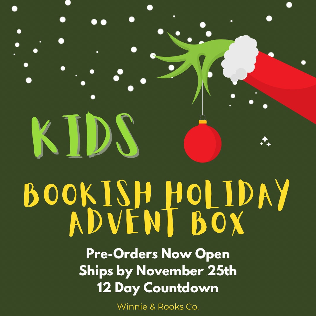 Kids Bookish Holiday Advent Calendar Box 12 Days of Bookish Etsy