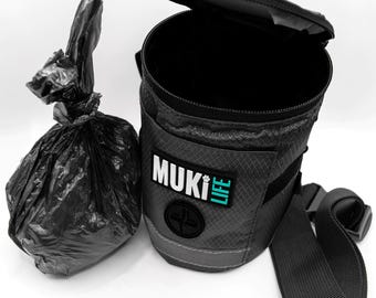 Bolsa para pasear perros / Bolsa para premios y desechos con forro extraíble y lavable - Accesorio negro para mascotas