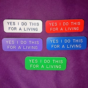 Yes I Do This For a Living&quot; RARE Clown Entertainer Funny Cute Pin Badge Button by Rayven The Clown ~ Topsy Turvy Clownery