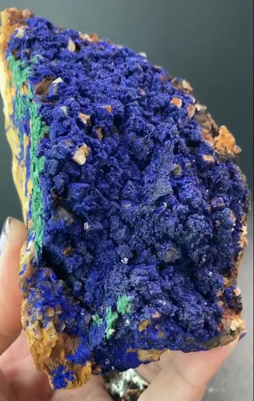 Azurit Lapis Malachit Kristall Geode Wohnkultur