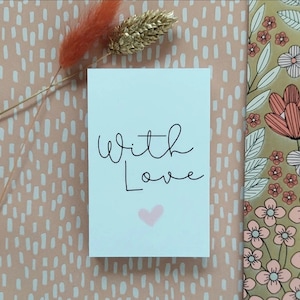 Minikaart With love - vriendschap - liefde - cadeau - post