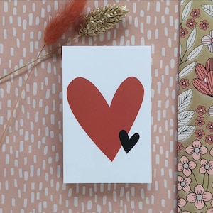 Minikaart hartjes - vriendschap - liefde - cadeau - post - bedankt - verjaardag