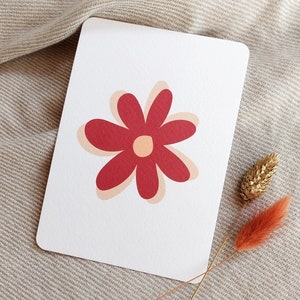 Carte postale Fleur - anniversaire - fête - cadeau - bon rétablissement - force - amitié