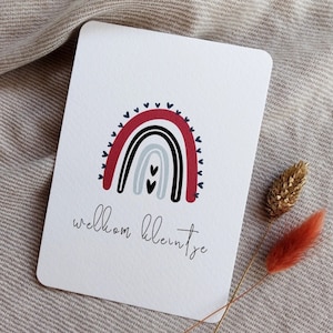 Carte postale Bienvenue petit - naissance - bébé - cadeau - courrier