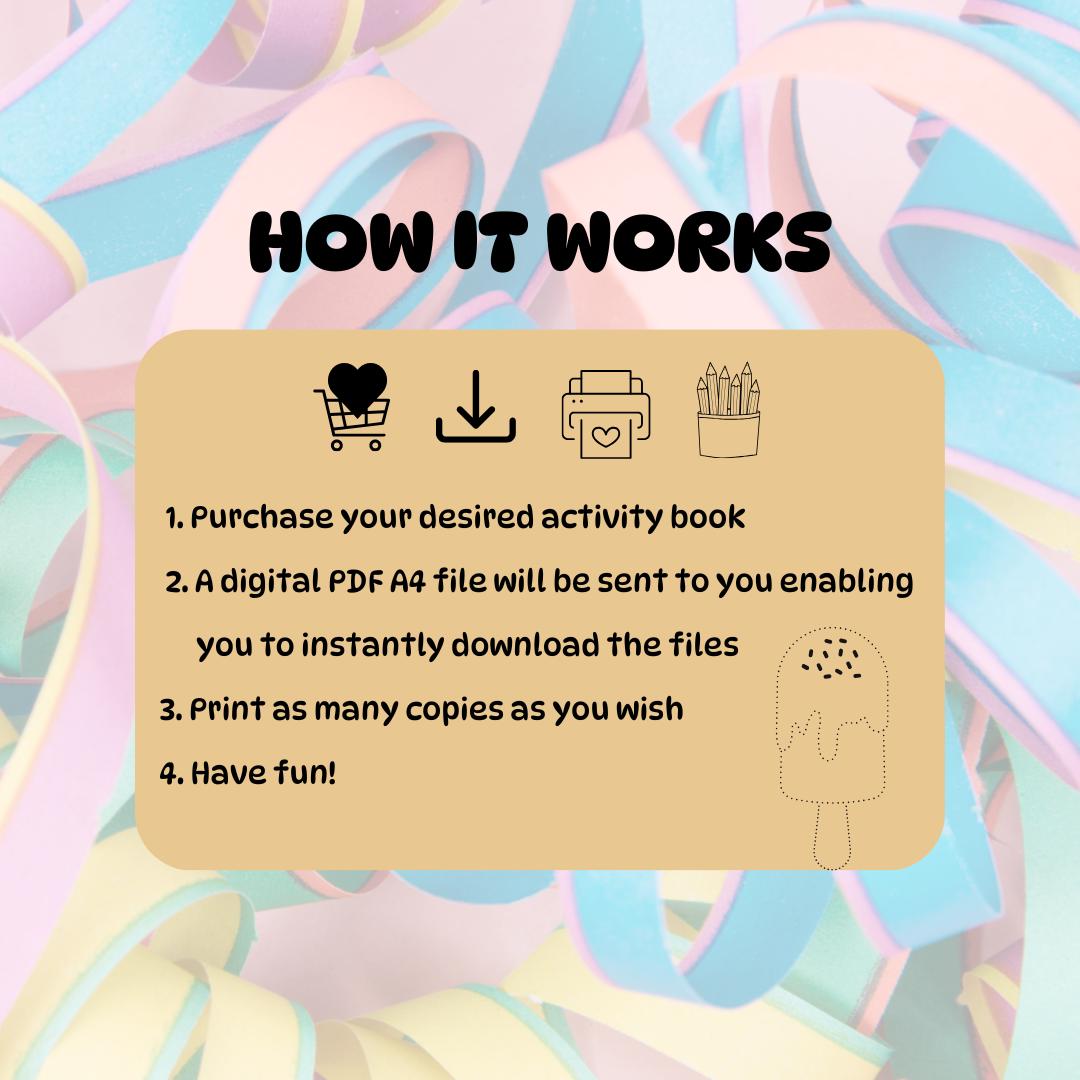 Kids Activity Book – 50 Fun Printable Pages | Tracing, Coloring, Dot to ...
