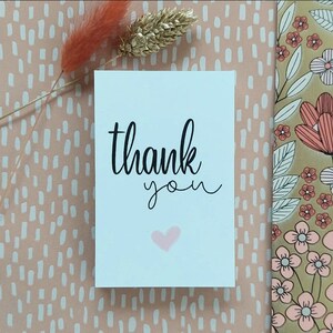 Minikaart Thank you - vriendschap - liefde - cadeau - post - bedankt