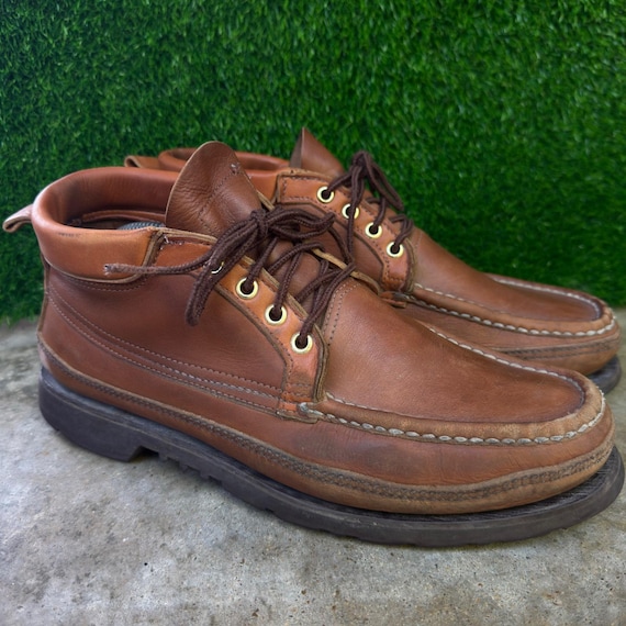 Vintage 90s Russell Moccasin Leather Chukka Boots Wor… - Gem